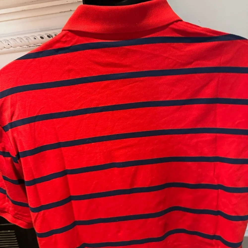 Polo by Ralph Lauren Red and Blue Striped Polo Shirt